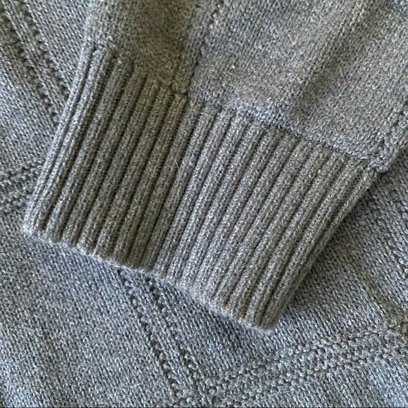 ARROW Grey Knit Ribbed sweater crew neck 100% cotton - Picture 4 of 7